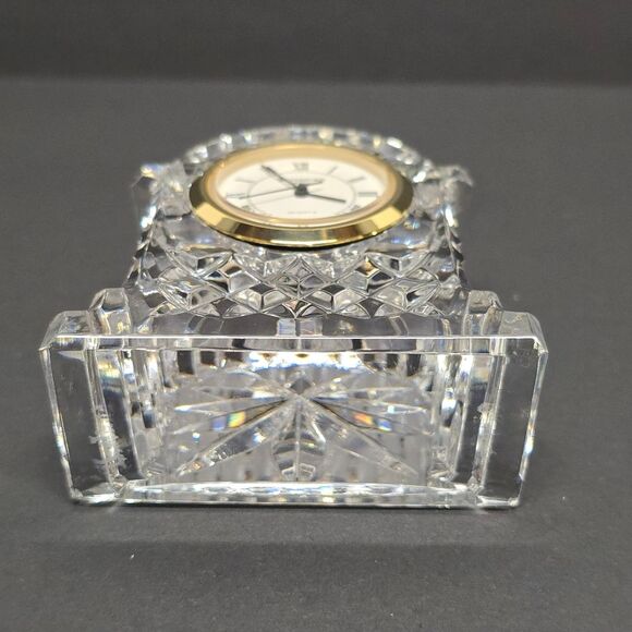Waterford Crystal Bijou Carriage Mantle Desktop Clock Made in Ireland - Picture 4 of 8